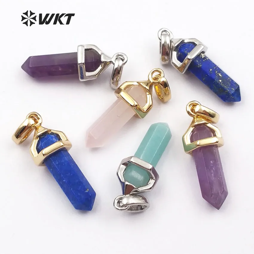 WT-P1387 WKT Wholesale 10pcs/lot exquisite mini natural stone pendants charms point pillar pendants for necklace making
WT-P1387 WKT Wholesale 10pcs/lot exquisite mini natural stone pendants charms point pillar pendants for necklace making