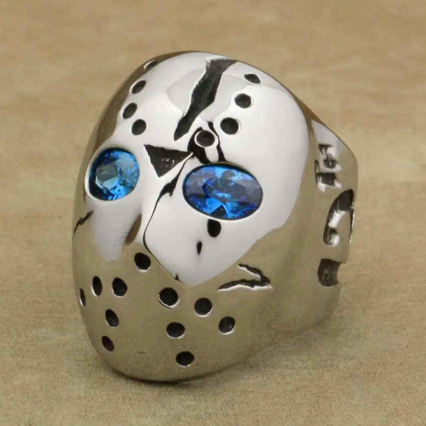 LINSION 316L Stainless Steel Halloween JS Hockey CZ Eyes Mens Biker Rocker Punk Ring 3FX01
LINSION 316L Stainless Steel Halloween JS Hockey CZ Eyes Mens Biker Rocker Punk Ring 3FX01