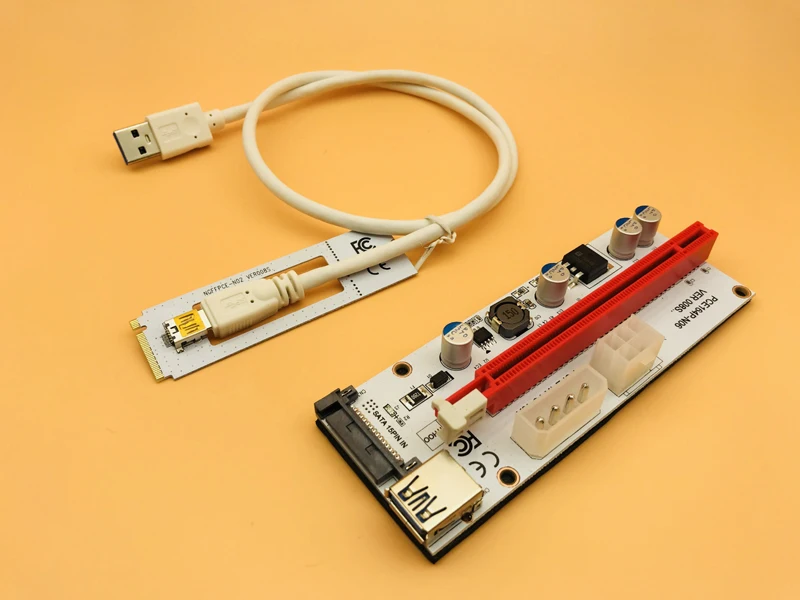 USB 3.0 M.2 NGFF to PCI-E X16 Slot Transfer Card Mining m.2 Riser with sata 6pin 4pin molex Riser card raiser for Bitcoin mining
USB 3.0 M.2 NGFF to PCI-E X16 Slot Transfer Card Mining m.2 Riser with sata 6pin 4pin molex Riser card raiser for Bitcoin mining