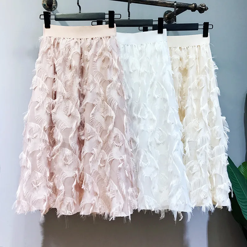 Chiffon Feather Tassel Skirt for Women High Waist Chiffon Skirt Pleated A-Line Pink Midi Elegant Slim Female Party Skirts SK023
Chiffon Feather Tassel Skirt for Women High Waist Chiffon Skirt Pleated A-Line Pink Midi Elegant Slim Female Party Skirts SK023