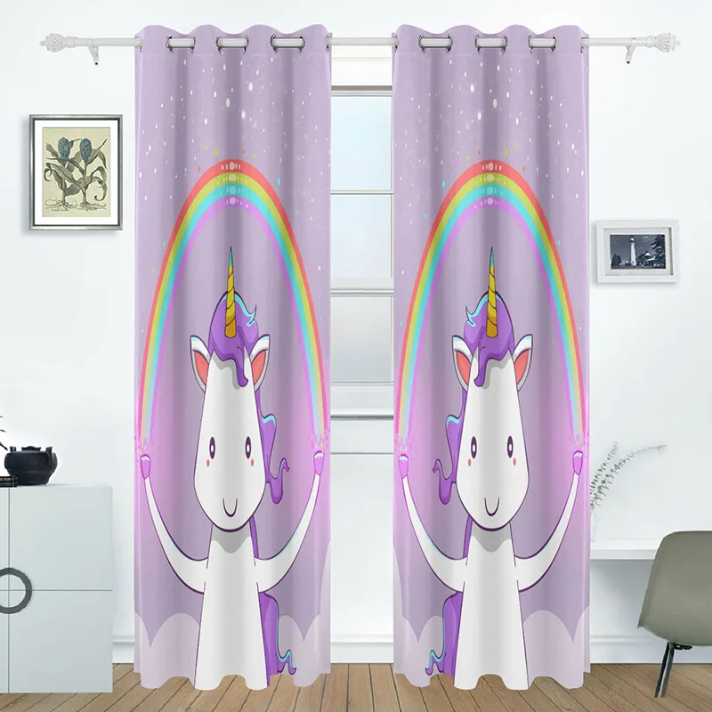 Lovely Unicorn Blackout Curtains For Living Room Bedroom Kitchen Cortinas Printed Pastoral Style Window Treatments Home Decor
Lovely Unicorn Blackout Curtains For Living Room Bedroom Kitchen Cortinas Printed Pastoral Style Window Treatments Home Decor