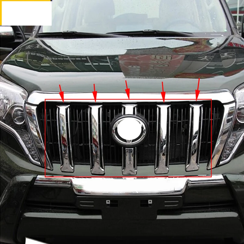 6pcs Car Accessories for toyota LAND CRUISER PRADO FJ150 150 2014 2015 ABS Chrome Front Center Grille Grill Cover Trim Styling
6pcs Car Accessories for toyota LAND CRUISER PRADO FJ150 150 2014 2015 ABS Chrome Front Center Grille Grill Cover Trim Styling