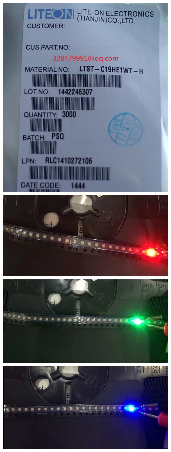 10Pcs/lot LITEON LTST-C19HE1WT-H 1615RGB 0603RGB 0606RGB 0805RGB lights Patch trichromatic lamp LED
10Pcs/lot LITEON LTST-C19HE1WT-H 1615RGB 0603RGB 0606RGB 0805RGB lights Patch trichromatic lamp LED