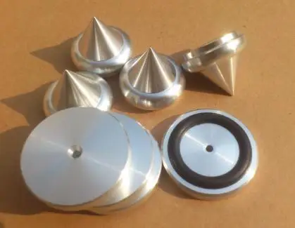 Height 31 mm with rubber ring damping machine feet/Aluminum Speaker shock spikes(Set)
Height 31 mm with rubber ring damping machine feet/Aluminum Speaker shock spikes(Set)