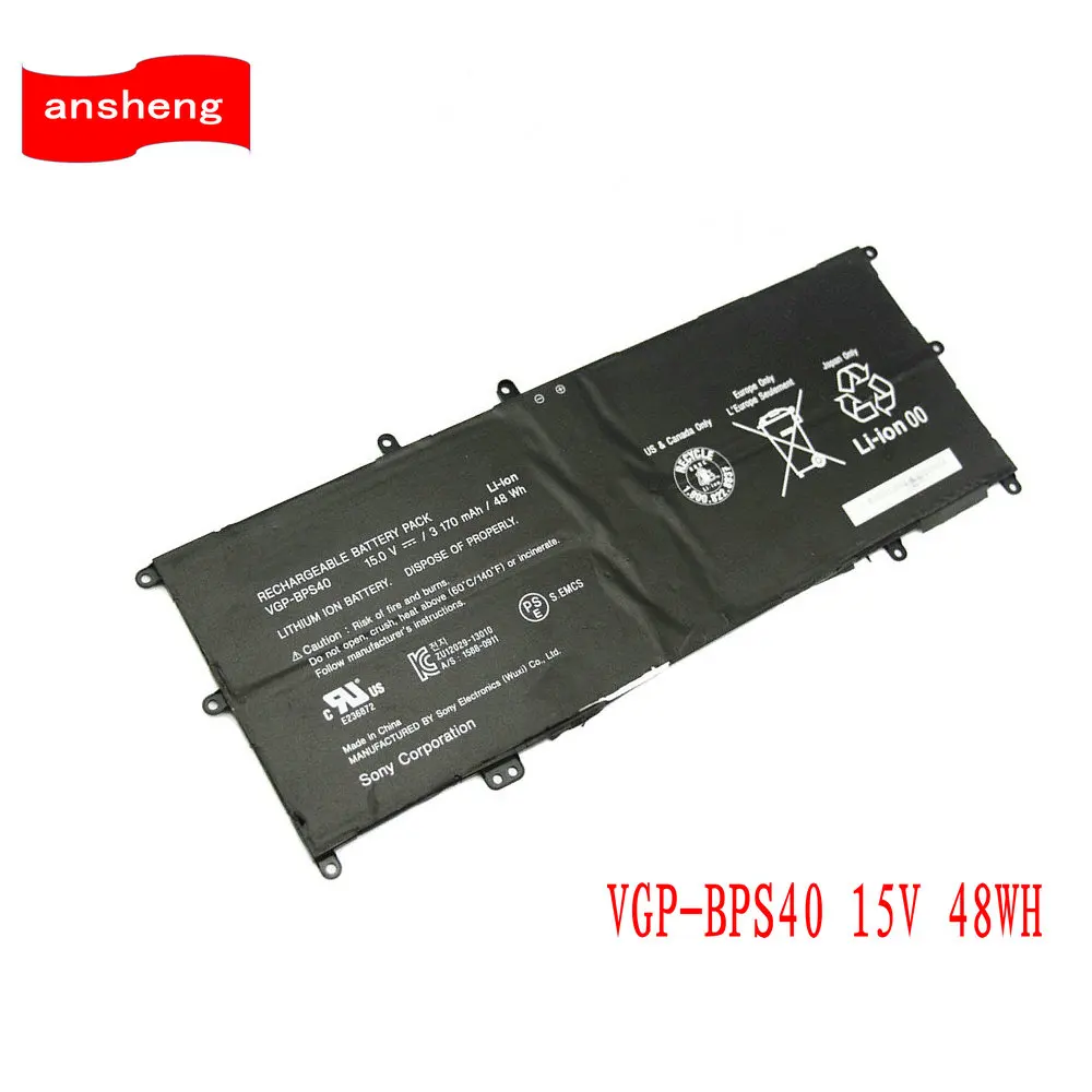 High Quality VGP-BPS40 Laptop Battery For SONY VAIO Fit 14A Fit 15A SVF14N16CW SVF14N26CW SVF15N13CW SVF15N18PW
High Quality VGP-BPS40 Laptop Battery For SONY VAIO Fit 14A Fit 15A SVF14N16CW SVF14N26CW SVF15N13CW SVF15N18PW