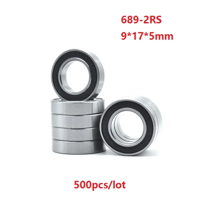 500pcs/lot 9x17x5mm 689RS 689-2RS 689 RS 2RS Miniature mini ball bearings 9*17*5mm Deep Groove Ball bearing
500pcs/lot 9x17x5mm 689RS 689-2RS 689 RS 2RS Miniature mini ball bearings 9*17*5mm Deep Groove Ball bearing