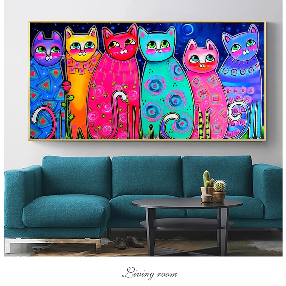 Modern Cats Wall Art Canvas Prints Colouful Animals Canvas Paintings On The Wall Graffiti Pop Art Canvas Pictures For Kids Room
Modern Cats Wall Art Canvas Prints Colouful Animals Canvas Paintings On The Wall Graffiti Pop Art Canvas Pictures For Kids Room