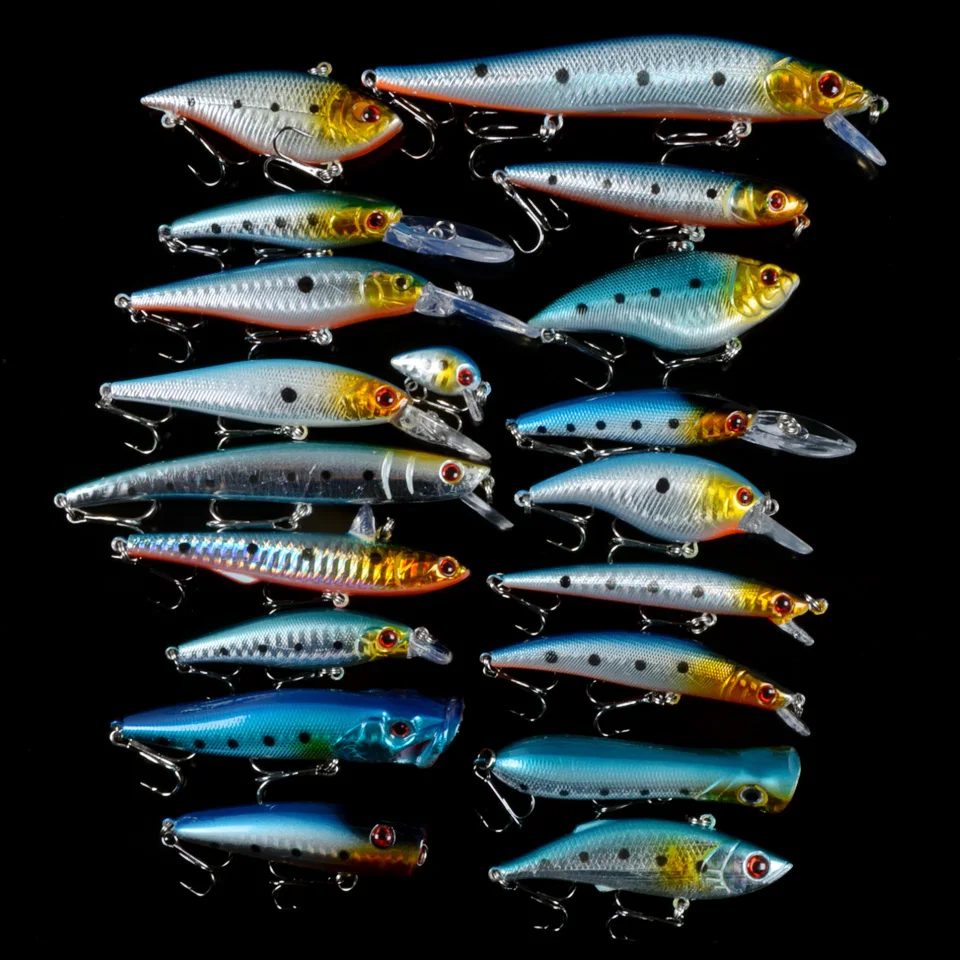 19pcs /Lot Fishing Lures Set Mixed 19 Different Style Models Fishing Tackle Artificial High Quality Bass Crankbait Plastic Bait
19pcs /Lot Fishing Lures Set Mixed 19 Different Style Models Fishing Tackle Artificial High Quality Bass Crankbait Plastic Bait