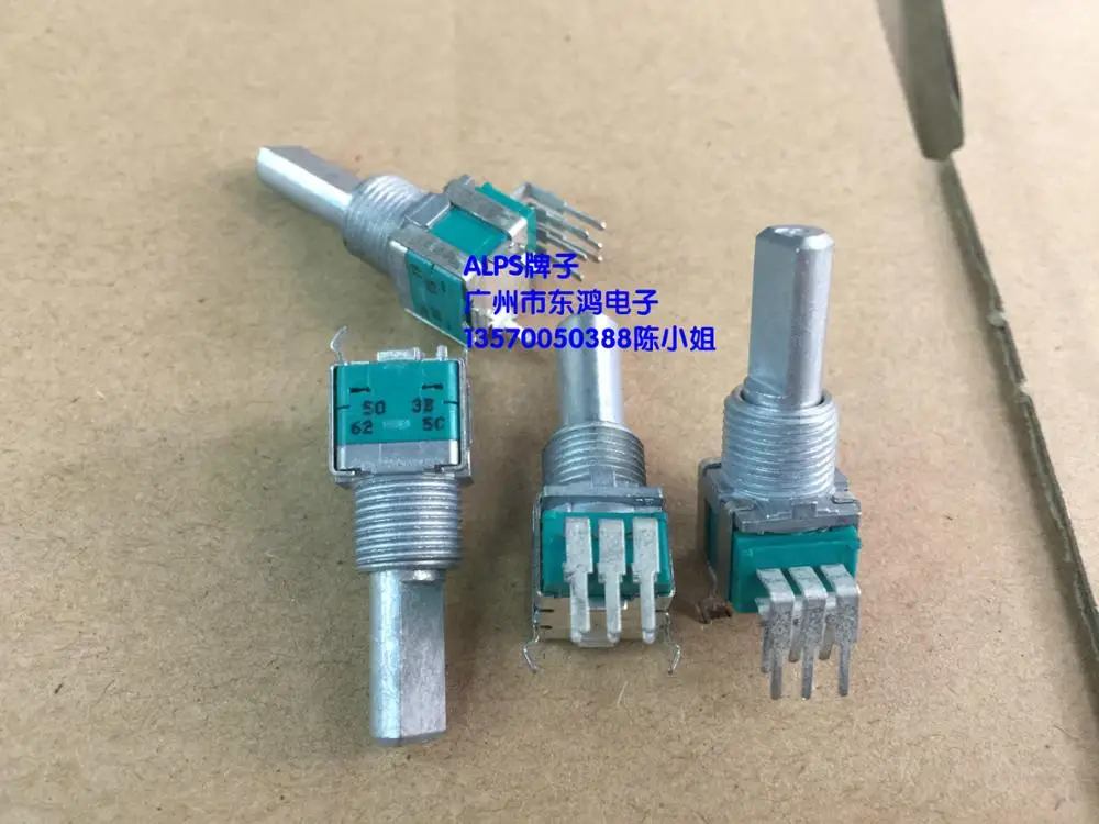 4pcs for ALPS RK09L precision potentiometer double B50K*2 axis long 20mm power amplifier potentiometer
4pcs for ALPS RK09L precision potentiometer double B50K*2 axis long 20mm power amplifier potentiometer