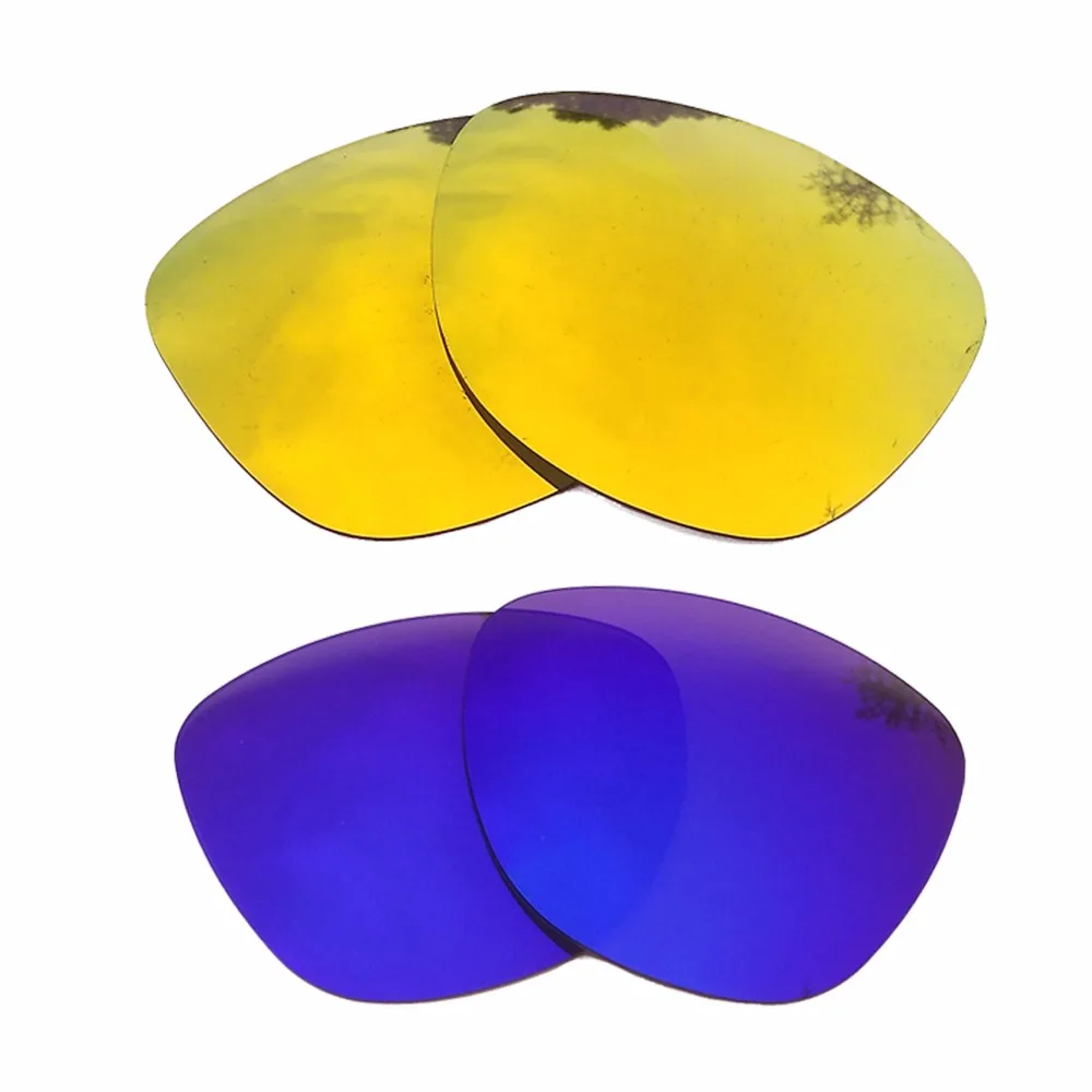 24K Gold & Purple Mirrored Polarized Replacement Lenses for Frogskins Frame 100% UVA & UVB
24K Gold & Purple Mirrored Polarized Replacement Lenses for Frogskins Frame 100% UVA & UVB