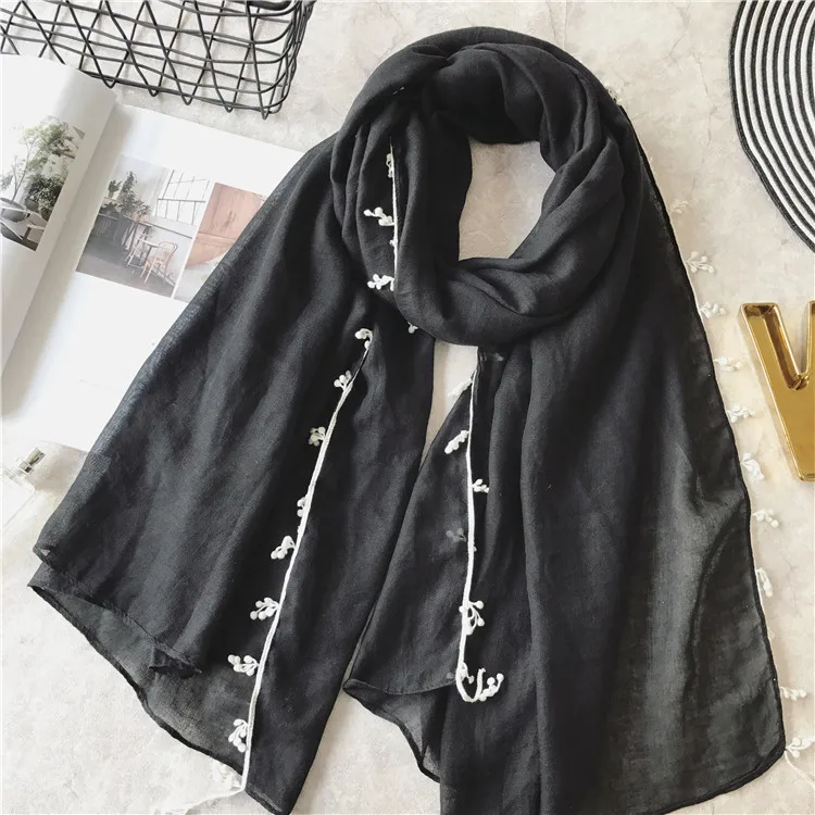 2018 Fashion Pompon Trim Cotton Pure Color Scarves And Shawls Women Solid Color Hijab Wrap Muffler 10pcs/Lot Free Shipping
2018 Fashion Pompon Trim Cotton Pure Color Scarves And Shawls Women Solid Color Hijab Wrap Muffler 10pcs/Lot Free Shipping