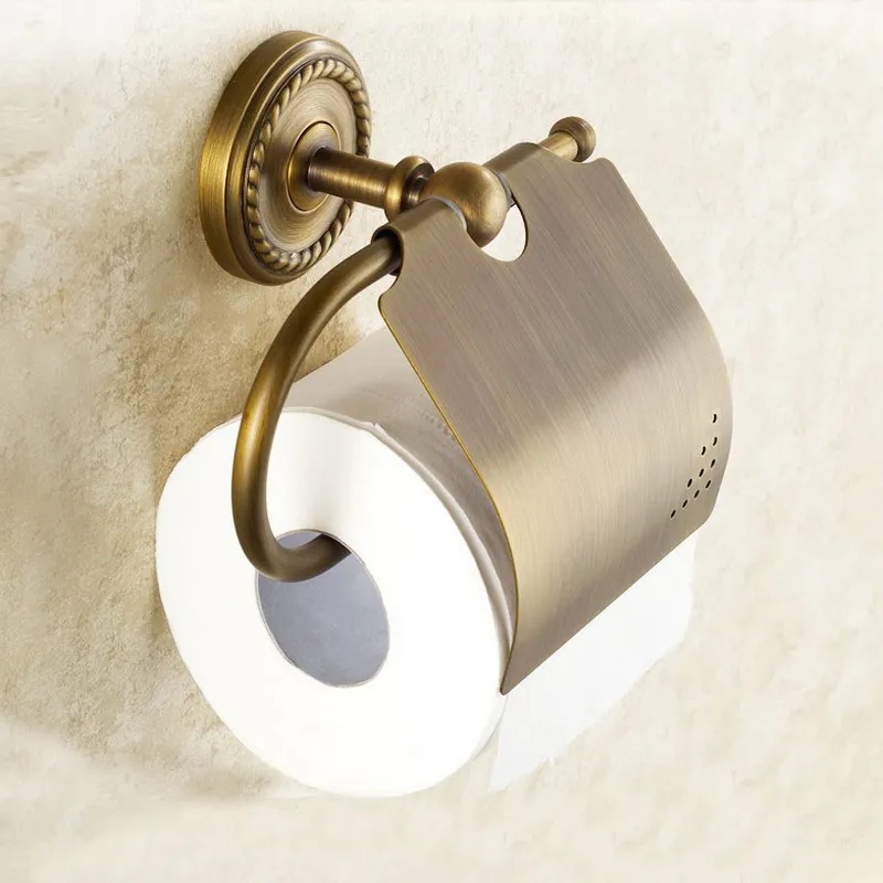 Toilet Paper Holder Wall Mounted Vintage Brass Bathroom Accessories Antique Brass Tissue Roll Paper Box BD642
Toilet Paper Holder Wall Mounted Vintage Brass Bathroom Accessories Antique Brass Tissue Roll Paper Box BD642