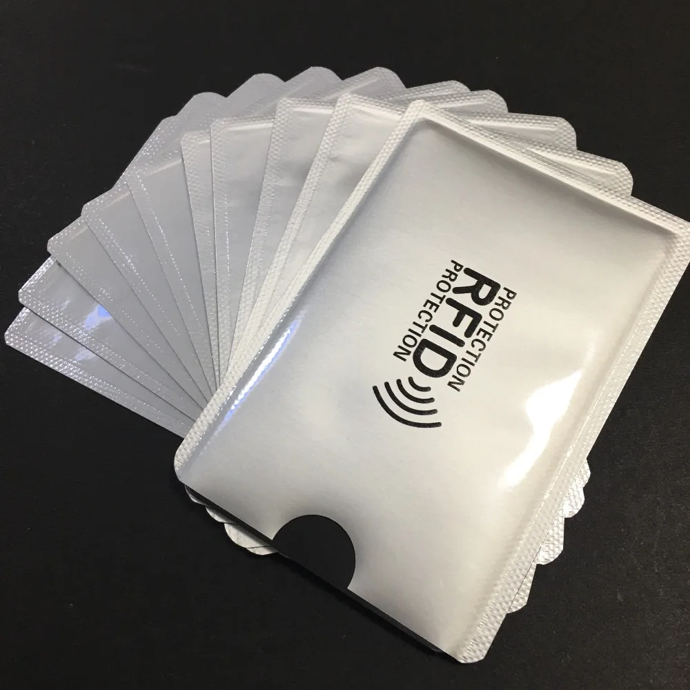 500pcs Anti Scan RFID Blocking Sleeve Credit Card case to Secure Identity ATM Debit Contactless ID Protector Holder printed
500pcs Anti Scan RFID Blocking Sleeve Credit Card case to Secure Identity ATM Debit Contactless ID Protector Holder printed