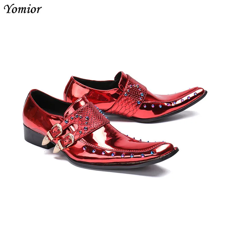 Yomior High Quality Square Toe Genuine Leather Men Casual Shoes Formal Business Dress Red Oxfords Sexy Rivet Wedding Shoes
Yomior High Quality Square Toe Genuine Leather Men Casual Shoes Formal Business Dress Red Oxfords Sexy Rivet Wedding Shoes