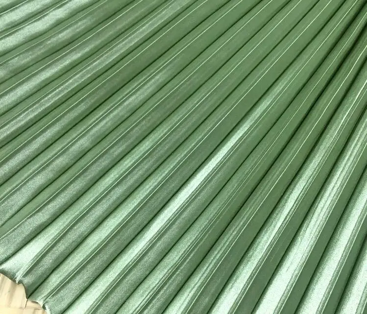 2 meters 150cm 59.05" width tea green stripes accordion pleated satin fabric dress skirt clothing material MM394
2 meters 150cm 59.05" width tea green stripes accordion pleated satin fabric dress skirt clothing material MM394