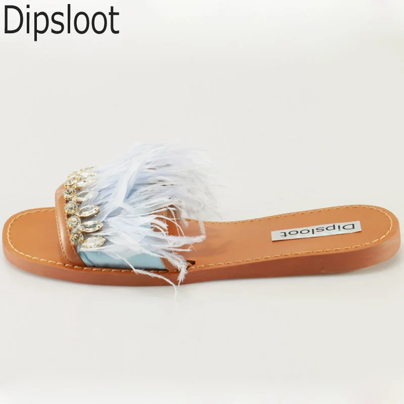 Summer Girl's Bling Pure Crystal Decor Feather Tassel Slipper Sandalia Shoes For Woman Rhinestones Peep toe Flats Slide Shoes
Summer Girl's Bling Pure Crystal Decor Feather Tassel Slipper Sandalia Shoes For Woman Rhinestones Peep toe Flats Slide Shoes