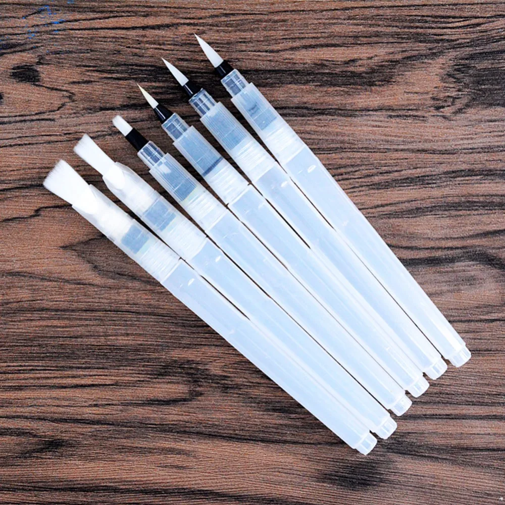 6 Pcs/Pack Different-Pen-Tip Nylon Water-Storage Water-Color Paint Brush Pen for School Stationery & Office Supply
6 Pcs/Pack Different-Pen-Tip Nylon Water-Storage Water-Color Paint Brush Pen for School Stationery & Office Supply
