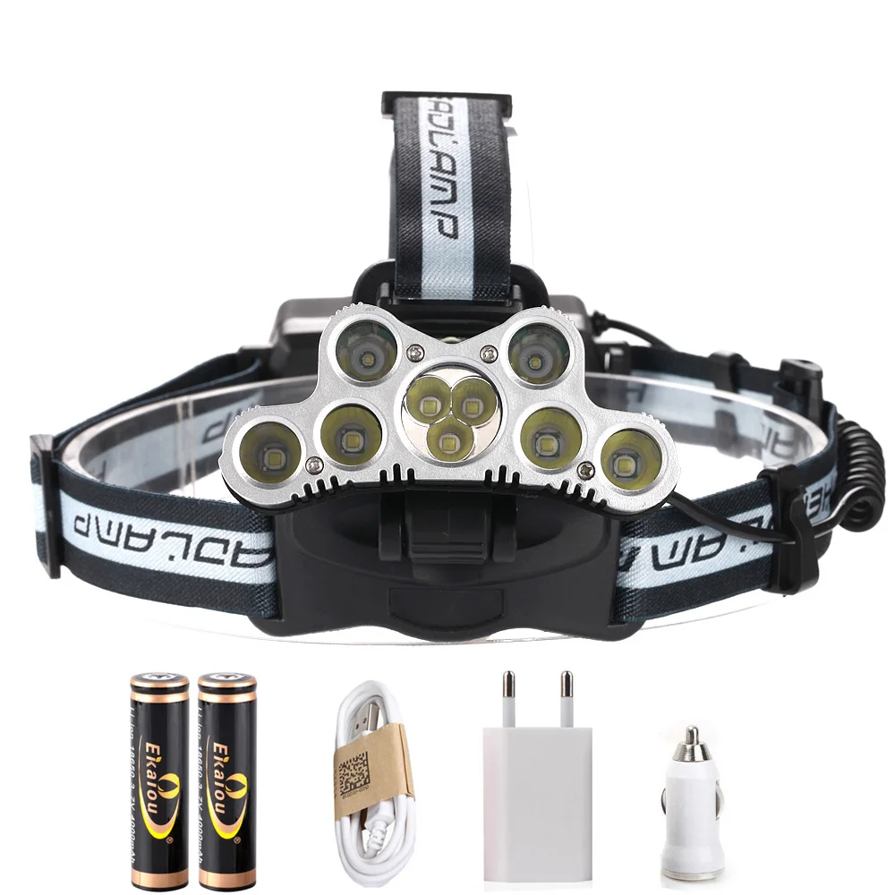 new 9 x T6 +2*R5 USB LED Rechargeable Headlamp High Power Head Lamp 2pcs 18650 Battery Headlight Travel Head Torch
new 9 x T6 +2*R5 USB LED Rechargeable Headlamp High Power Head Lamp 2pcs 18650 Battery Headlight Travel Head Torch