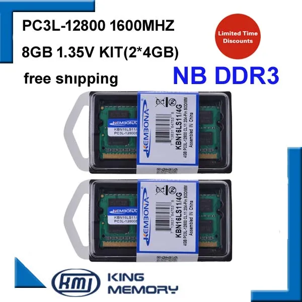 Модуль оперативной памяти KEMBONA для ноутбука, sodimm DDR3, 8 Гб (комплект из 2 шт. ddr3 4 ГБ), PC3L-12800 дюйма, 1,35 в, с низким энергопотреблением, контактов
Модуль оперативной памяти KEMBONA для ноутбука, sodimm DDR3, 8 Гб (комплект из 2 шт. ddr3 4 ГБ), PC3L-12800 дюйма, 1,35 в, с низким энергопотреблением, контактов