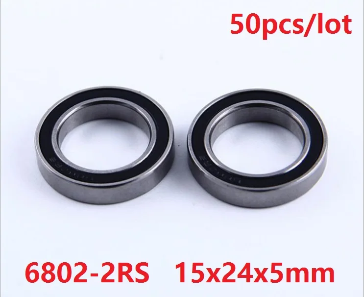 50pcs/lot 6802RS 6802-2RS 6802 2RS RS ball bearing 15*24*5 Deep Groove Ball Bearing 15x24x5 mm
50pcs/lot 6802RS 6802-2RS 6802 2RS RS ball bearing 15*24*5 Deep Groove Ball Bearing 15x24x5 mm