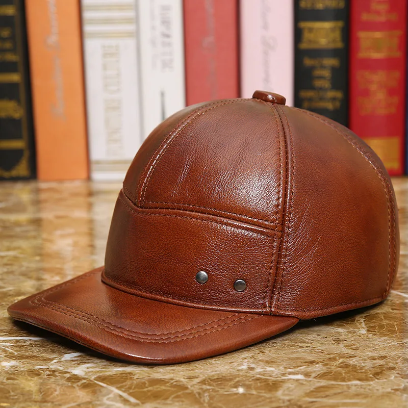 100% Genuine Leather Hat Male Fashion Baseball Cap Adjustable Cowhide Outdoor Leisure Warmth Ear Protectors Baseball Cap B-8652
100% Genuine Leather Hat Male Fashion Baseball Cap Adjustable Cowhide Outdoor Leisure Warmth Ear Protectors Baseball Cap B-8652