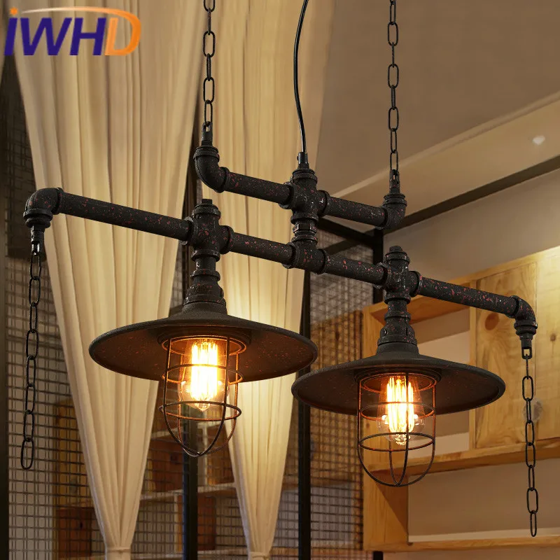 IWHD Industrial Pendant Light Fixtures Loft Style Vintage Lamp Hanging Lights Retro Water Pipre Lamparas Home Lighting Hanglamp
IWHD Industrial Pendant Light Fixtures Loft Style Vintage Lamp Hanging Lights Retro Water Pipre Lamparas Home Lighting Hanglamp