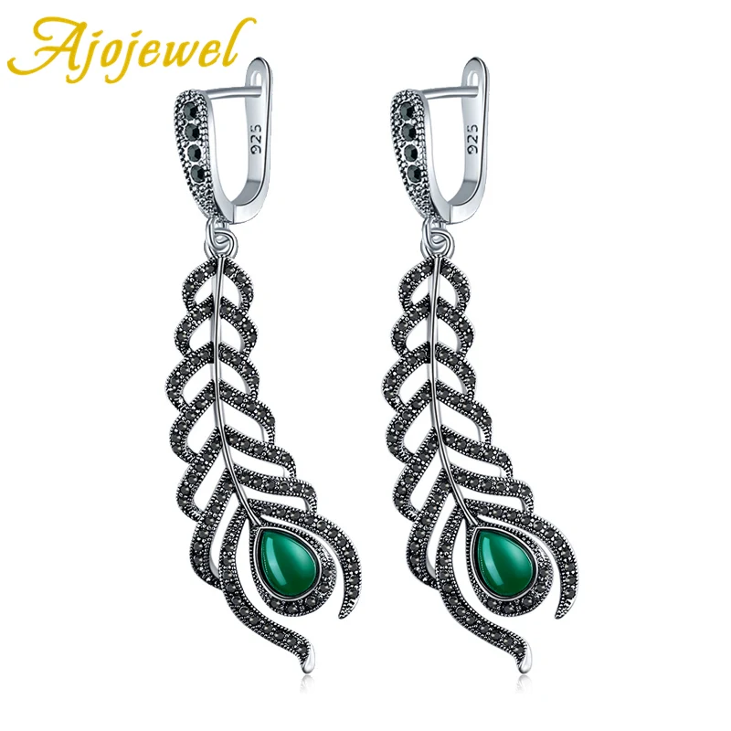 Ajojewel Green/Black Stone Feather Earrings For Women Long Rhinestone Vintage Jewelry 2019 Match Gift Box
Ajojewel Green/Black Stone Feather Earrings For Women Long Rhinestone Vintage Jewelry 2019 Match Gift Box