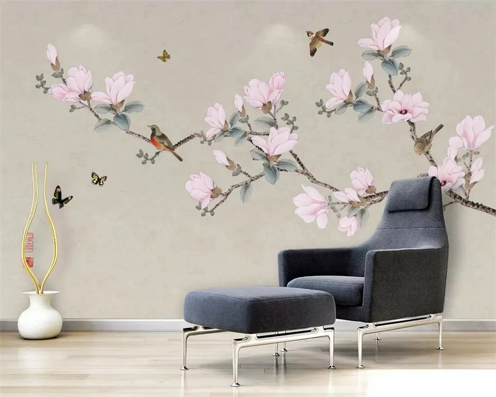 Wallpaper mural hand-painted magnolia bird TV background wall paper home decoration living room bedroom 3d wallpaper
Wallpaper mural hand-painted magnolia bird TV background wall paper home decoration living room bedroom 3d wallpaper