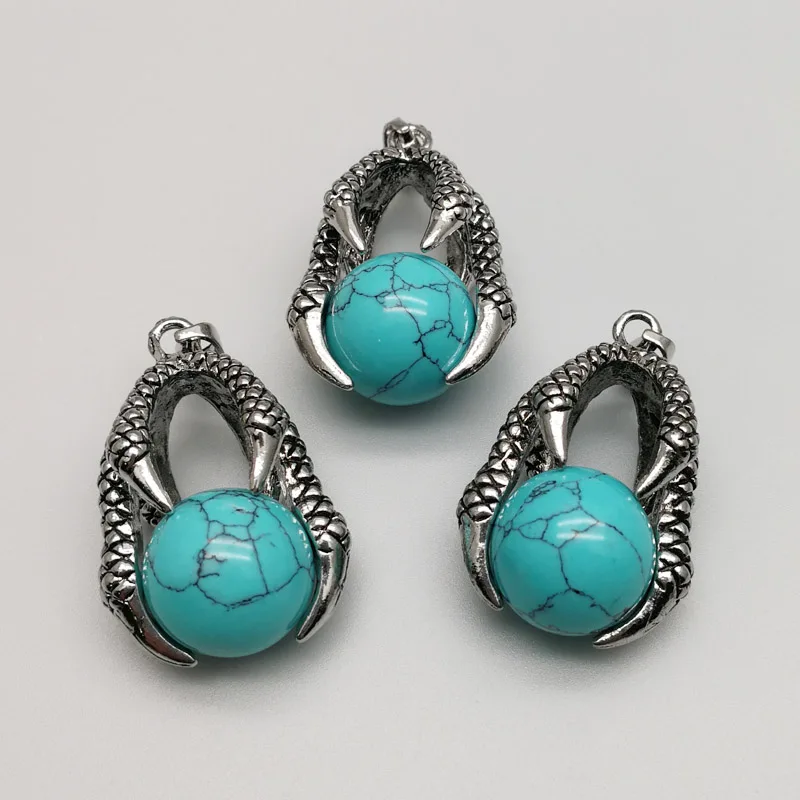 Fashion calaite Stone Beads 16mm Round ball Dragon Claw Wrap Pendants for Necklace Reiki Ball Gothic Jewelry 12pcs
Fashion calaite Stone Beads 16mm Round ball Dragon Claw Wrap Pendants for Necklace Reiki Ball Gothic Jewelry 12pcs