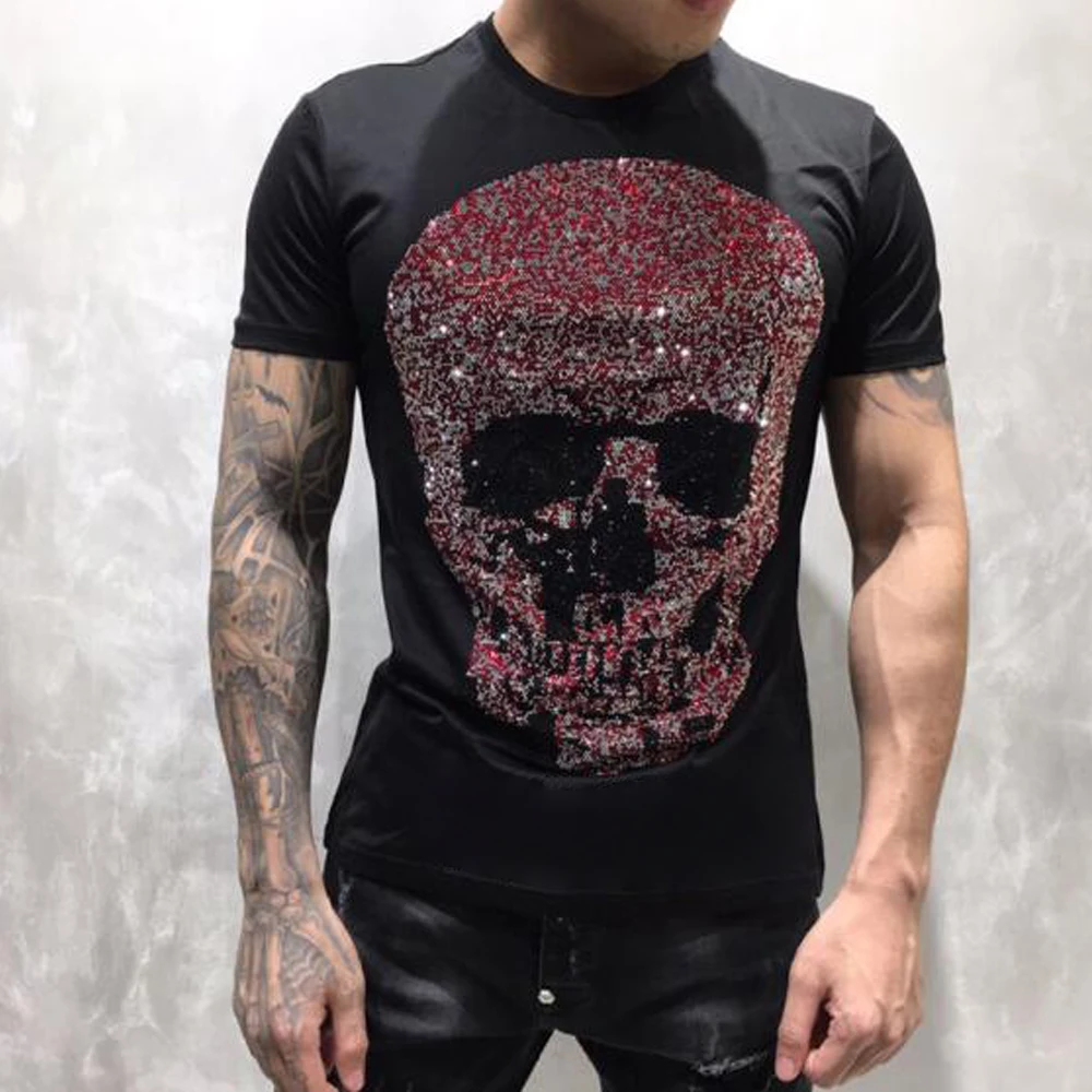 PPFRIEND new summer crystal men t shirt brand clothing fashion skull tshirts male cotton quality t-shirt men ADT803124
PPFRIEND new summer crystal men t shirt brand clothing fashion skull tshirts male cotton quality t-shirt men ADT803124