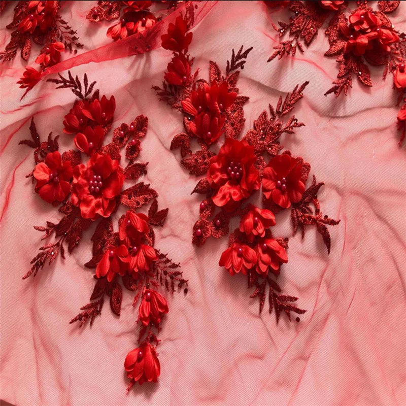 10Pcs Beaded 3D Flower Lace Applique With Sequins Embroidery Mesh Sewing Fabric Trim For Evening Dress Red Pink
10Pcs Beaded 3D Flower Lace Applique With Sequins Embroidery Mesh Sewing Fabric Trim For Evening Dress Red Pink