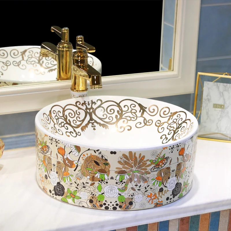 Bathroom Cloakroom Europe Vintage Style Art wash basin Ceramic Counter Top Wash Basin Bathroom Sinks vintage porcelain sink
Bathroom Cloakroom Europe Vintage Style Art wash basin Ceramic Counter Top Wash Basin Bathroom Sinks vintage porcelain sink