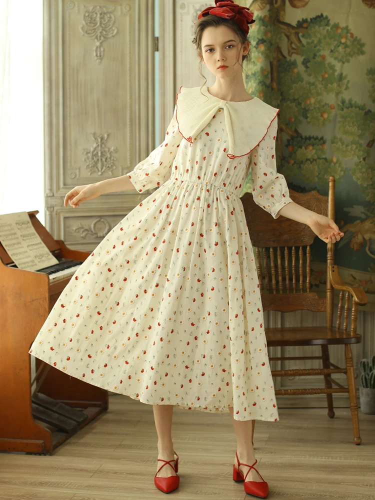 LYNETTE'S CHINOISERIE Spring Summer Original Design Women Daisy Embroidery Cute Mori Girls Dresses
LYNETTE'S CHINOISERIE Spring Summer Original Design Women Daisy Embroidery Cute Mori Girls Dresses