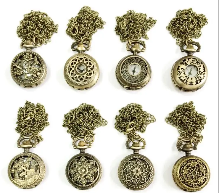 intage Bronze Flower Quartz Pocket Watch Hot Pendant Chain Necklace Women Fob Watches Gift Children
intage Bronze Flower Quartz Pocket Watch Hot Pendant Chain Necklace Women Fob Watches Gift Children