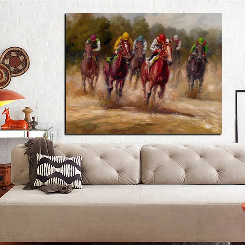 HD Print Animal Horse Racing Oil Painting on Canvas Abstract Modern Pop Art Wall Picture for Living Room Sofa Cuadros Decorative
HD Print Animal Horse Racing Oil Painting on Canvas Abstract Modern Pop Art Wall Picture for Living Room Sofa Cuadros Decorative