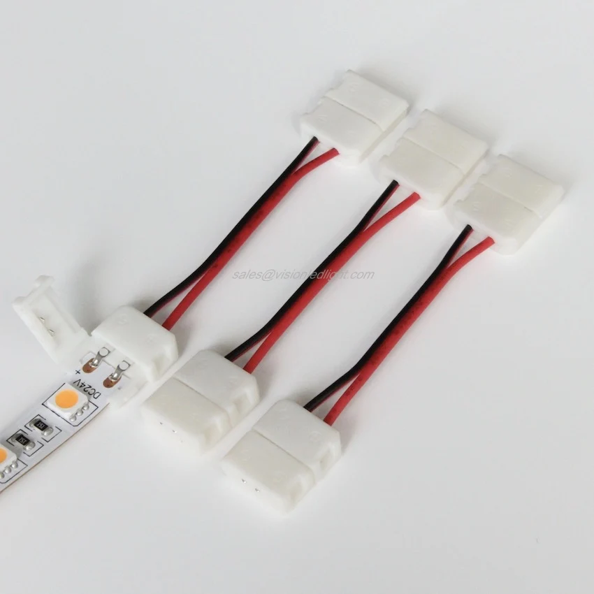 High quality! 50pcs a lot, led strips connector for 8mm or 10mm FPC single color led strip light with 5cm wire.
High quality! 50pcs a lot, led strips connector for 8mm or 10mm FPC single color led strip light with 5cm wire.