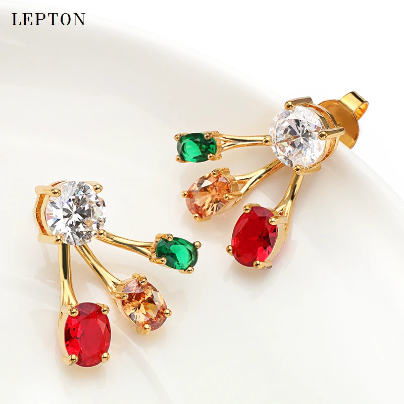 New Candy Colored Glass Earrings Ear Gold & silvery Color Plated Clare Zircon Earings Earring Stud Earrings For Women Jewelry
New Candy Colored Glass Earrings Ear Gold & silvery Color Plated Clare Zircon Earings Earring Stud Earrings For Women Jewelry