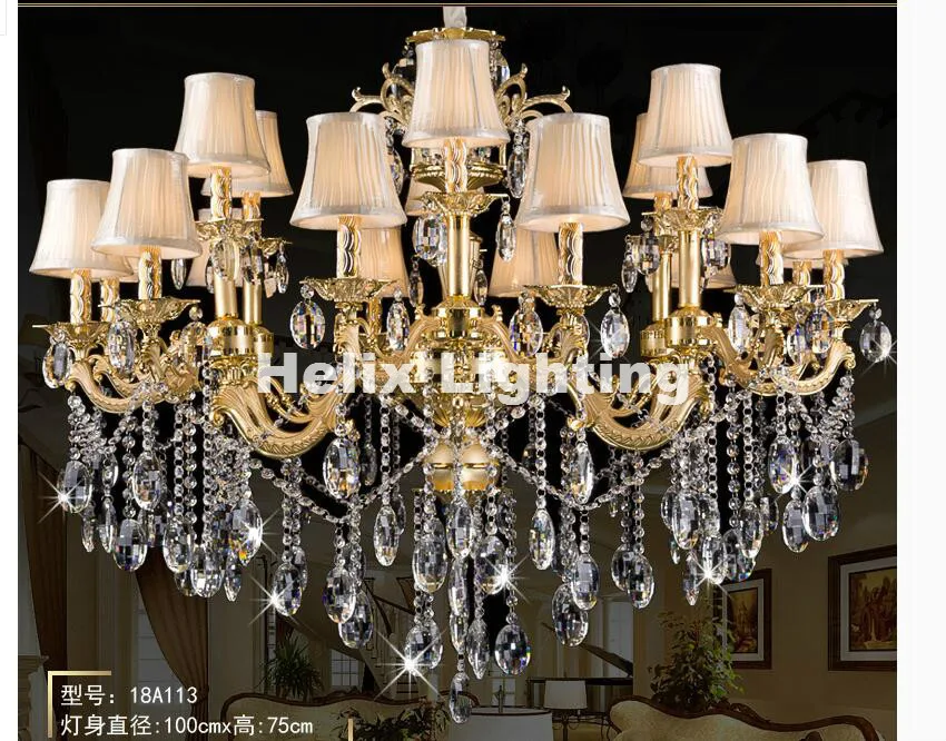 Free Shipping Golden European Lamps Factory Wholesale Modern Clear Golden D100cm 18L Crystal Chandelier K9 Crystal Chandelier
Free Shipping Golden European Lamps Factory Wholesale Modern Clear Golden D100cm 18L Crystal Chandelier K9 Crystal Chandelier