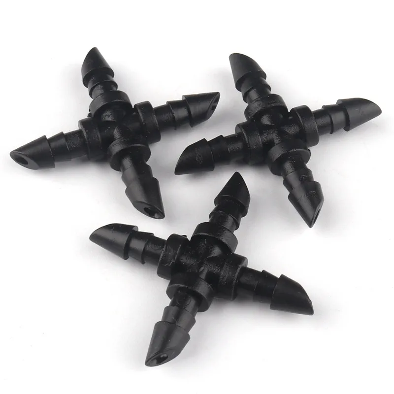 Wholesale 500pcs 4/7mm Hose Cross Connectors Garden Drip Irrigation Pipe Barb 4ways Joints Automatic Watering System Fittings
Wholesale 500pcs 4/7mm Hose Cross Connectors Garden Drip Irrigation Pipe Barb 4ways Joints Automatic Watering System Fittings