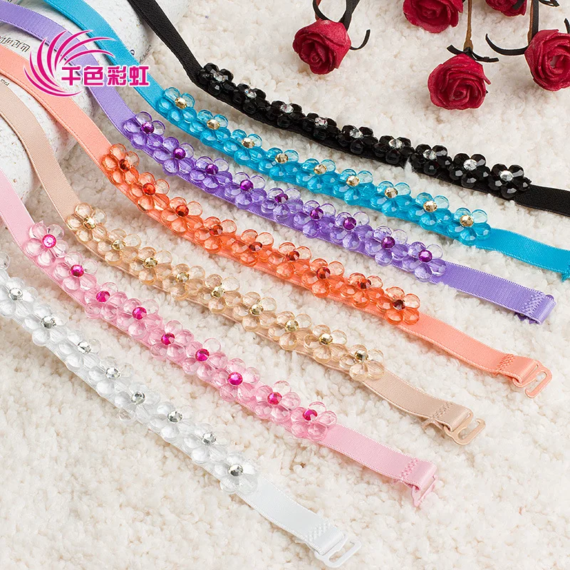 Korean Crystal Diamond Flower Underwear Bra Sexy Cute Stealth Straps Women's Bra Straps Intimates Accessories 10pair/lot
Korean Crystal Diamond Flower Underwear Bra Sexy Cute Stealth Straps Women's Bra Straps Intimates Accessories 10pair/lot