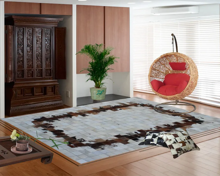 Fashionable art carpet 100% natural genuine cowhide leather quilted carpet
Fashionable art carpet 100% natural genuine cowhide leather quilted carpet