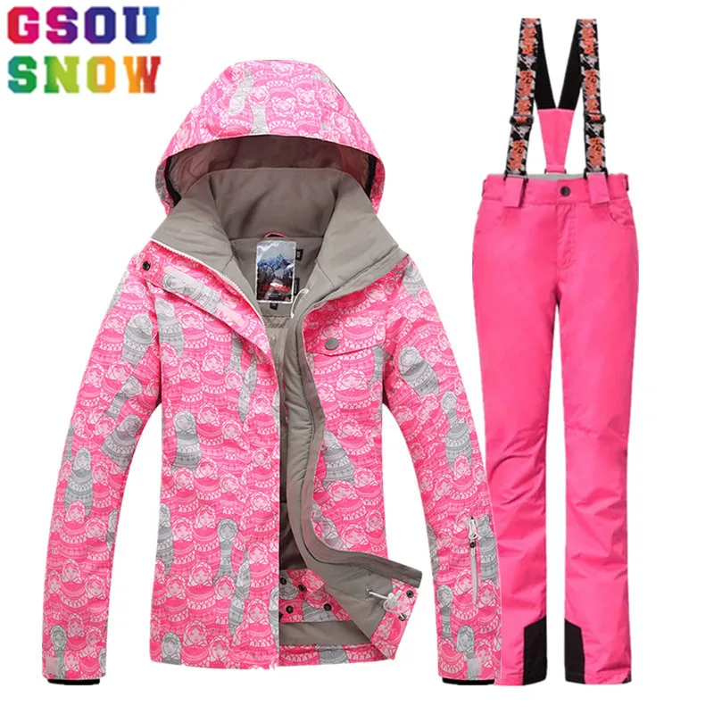 GSOU SNOW Brand Winter Ski Suit Women's Ski Jacket+ski Pants set Outdoor Mountain windproof Skiing Suit Female Snowboard Clothes
GSOU SNOW Brand Winter Ski Suit Women's Ski Jacket+ski Pants set Outdoor Mountain windproof Skiing Suit Female Snowboard Clothes
