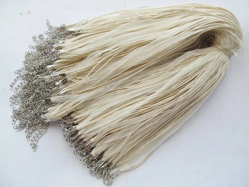 Free Shipping 100pcs 18inch Beige Organza Ribbon Wax Cotton Necklace Cord String,Extender Chain,Lobster Clasp,DIY
Free Shipping 100pcs 18inch Beige Organza Ribbon Wax Cotton Necklace Cord String,Extender Chain,Lobster Clasp,DIY