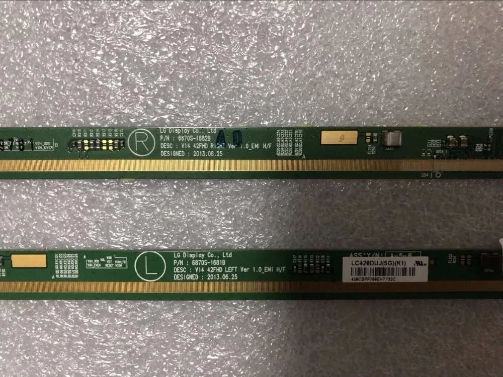 1pcs/lote Good quality,Original 6870S-1681B/6870S-1682B, V14, 42FHD, a pair spot
1pcs/lote Good quality,Original 6870S-1681B/6870S-1682B, V14, 42FHD, a pair spot