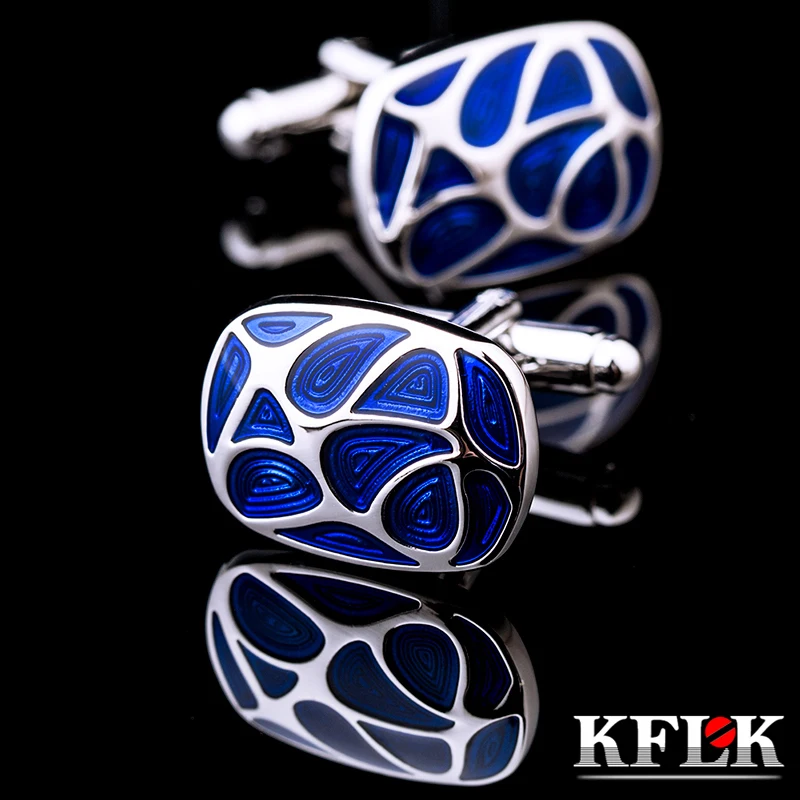 KFLK jewelry for men's brand of high quality shirt cuff links blue enamel cufflinks fashion wedding gift button guests
KFLK jewelry for men's brand of high quality shirt cuff links blue enamel cufflinks fashion wedding gift button guests