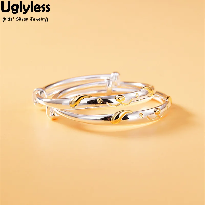 Uglyless 1Pair Real 99.9% Fine Silver Animals Dogs Bracelets for Kids Push-pull Adjustable Glossy Bangles Gifts Fine Jewelry
Uglyless 1Pair Real 99.9% Fine Silver Animals Dogs Bracelets for Kids Push-pull Adjustable Glossy Bangles Gifts Fine Jewelry