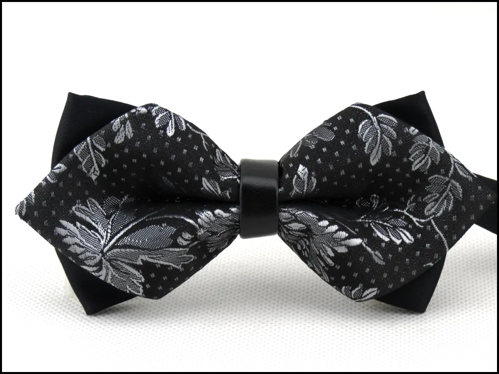 bowtie/black/gray Flower pattern shape design/new high-end men's bow tie/pointed the shape of the bowknot
bowtie/black/gray Flower pattern shape design/new high-end men's bow tie/pointed the shape of the bowknot