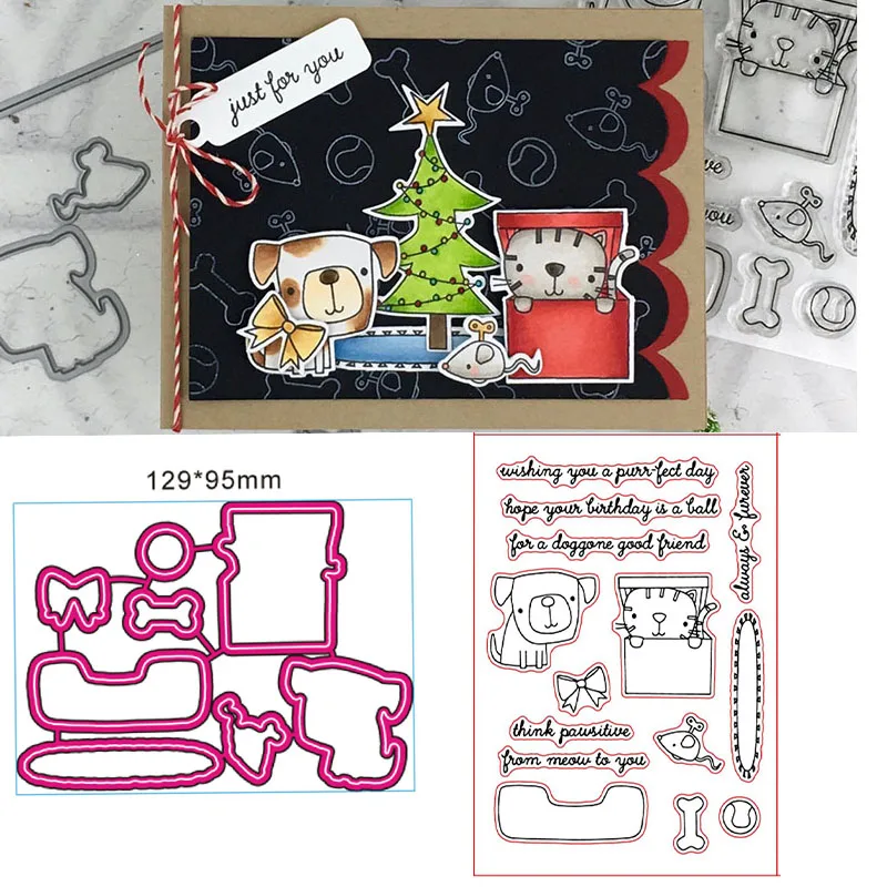 Doggy Cat Friend Clear Silicone Stamp Match Metal Cutting Dies Stencils For DIY Scrapbooking Decorative Embossing Cutting Die
Doggy Cat Friend Clear Silicone Stamp Match Metal Cutting Dies Stencils For DIY Scrapbooking Decorative Embossing Cutting Die