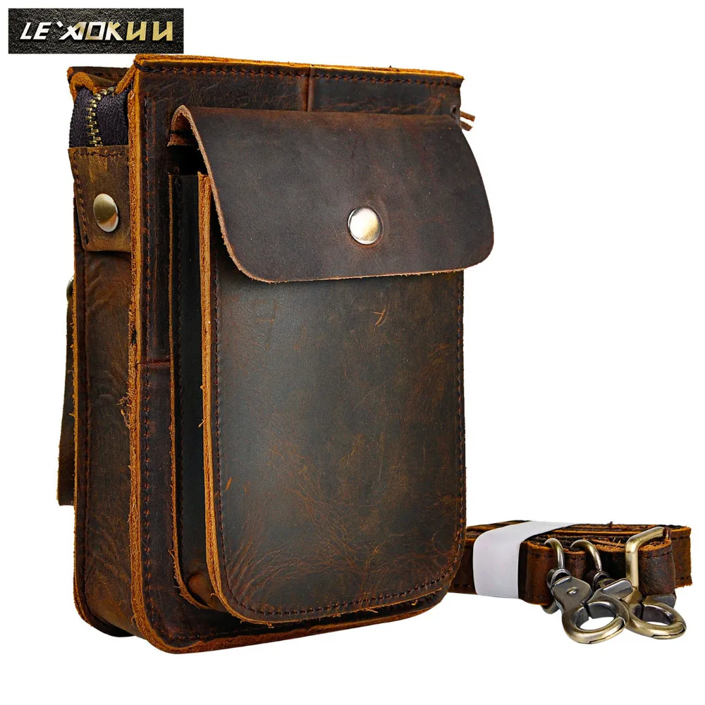 Fashion Crazy Horse Leather Multi-function Hook Crossbody Satchel Messenger Bag Cigarette Case 6" Phone Pouch Waist Belt Bag 021
Fashion Crazy Horse Leather Multi-function Hook Crossbody Satchel Messenger Bag Cigarette Case 6" Phone Pouch Waist Belt Bag 021