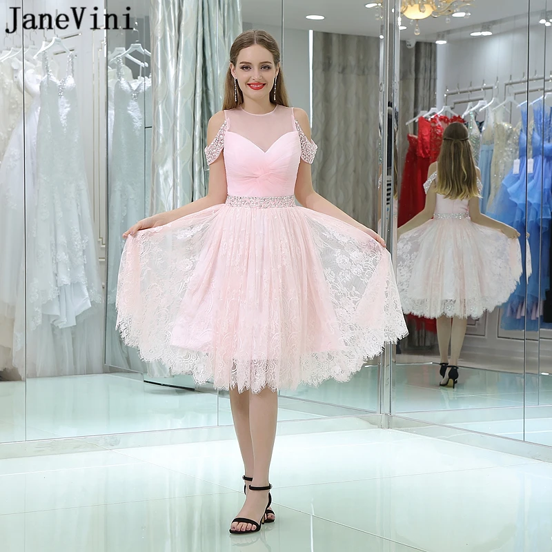 JaneVini Elegant Pink Plus Size Prom Dresses 2019 Beading Lace Illusion Knee Length A Line Formal Party Gowns Vestidos De Festa
JaneVini Elegant Pink Plus Size Prom Dresses 2019 Beading Lace Illusion Knee Length A Line Formal Party Gowns Vestidos De Festa